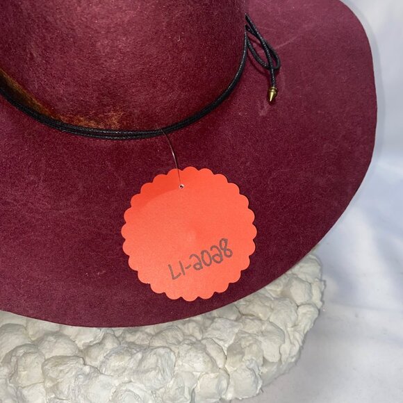 Dark Red Wool Rancher Wide Brim 57cm main image 6